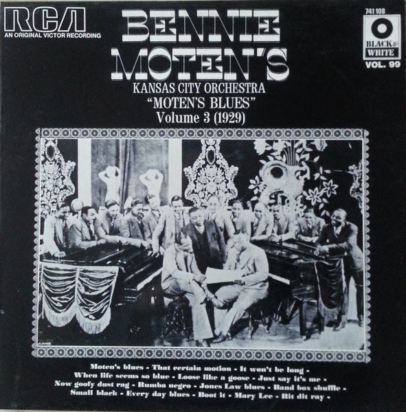 Bennie Moten's Kansas City Orchestra ‎– Moten's Blues Volume 3 (1929) (Rare Vinyl)