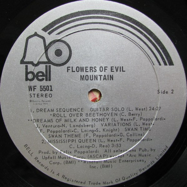 Mountain – Flowers Of Evil  - 1971-Rock Style: Classic Rock (vinyl)