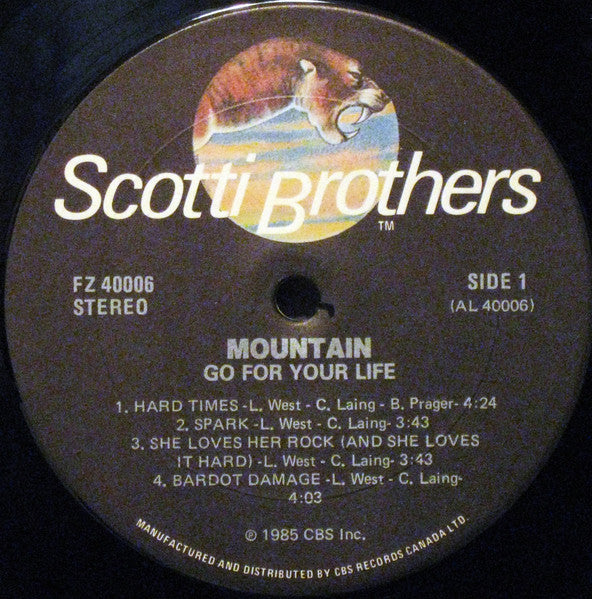 Mountain – Go For Your Life 1985-Rock Style: Hard Rock (vinyl)