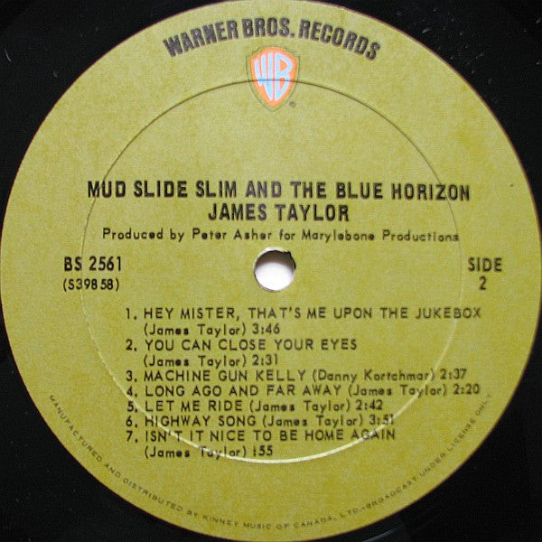 James Taylor - Mud Slide Slim And The Blue Horizon - Country Rock (vinyl)