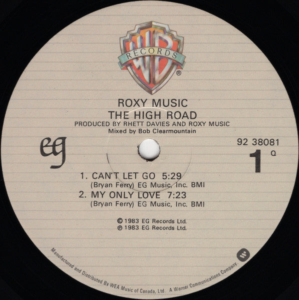 Musique Roxy ‎– The High Road -1983  New Wave, Pop Rock, Synth-pop (vinyl)