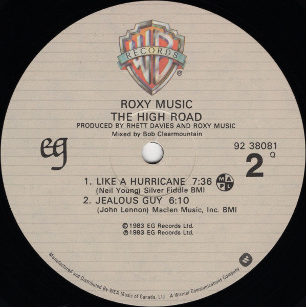 Musique Roxy ‎– The High Road -1983  New Wave, Pop Rock, Synth-pop (vinyl)