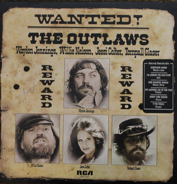 Waylon Jennings, Willie Nelson, Jessi Colter, Tompall Glaser – Wanted! The Outlaws – Country (vinyl lp)