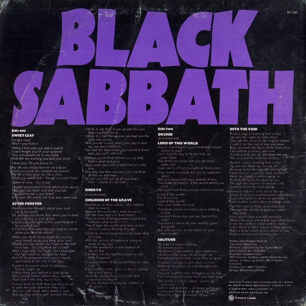 Black Sabbath – Master Of Reality – 1971 – Hard Rock / Heavy Metal