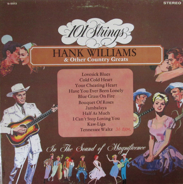 101 Strings – Hank Williams & Other Country Greats – Classical / Folk, World, & Country (vinyl lp)