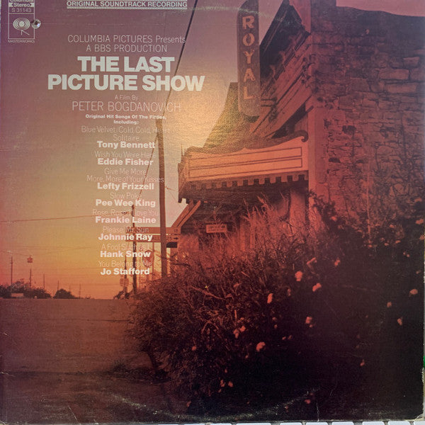 Various – The Last Picture Show (Original Soundtrack Recording) – 1971 – Soundtrack (vinyl lp)