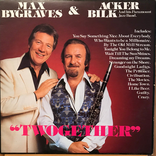 Max Bygraves, Acker Bilk And His Paramount Jazz Band – Twogether  – 1980 – Easy Listening (vinyl lp)