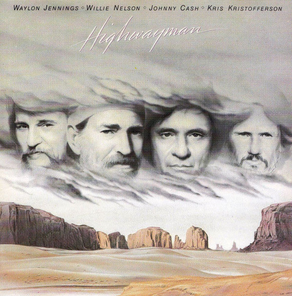 Waylon Jennings, Willie Nelson, Johnny Cash, Kris Kristofferson – Highwayman – 1985 – Country / Folk (vinyl lp) Hard To Find !