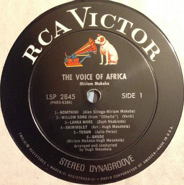 Miriam Makeba  The Voice Of Africa 1964 -	Funk / Soul, Folk, World, & Country Style: African (vinyl)