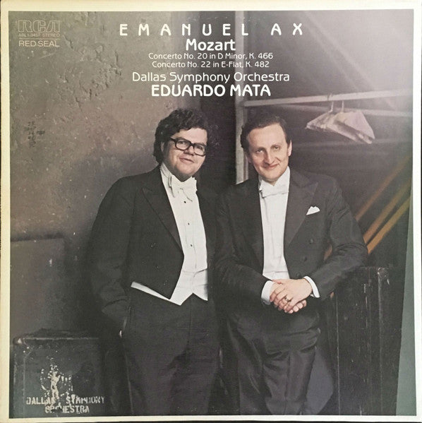 Wolfgang Amadeus Mozart, Emanuel Ax, Eduardo Mata, Dallas Symphony Orchestra – Mozart: Concerto No. 20 In D Minor, K. 466; Concerto No. 22 In E-Flat, K. 482 – 1980 – Classical (vinyl lp)