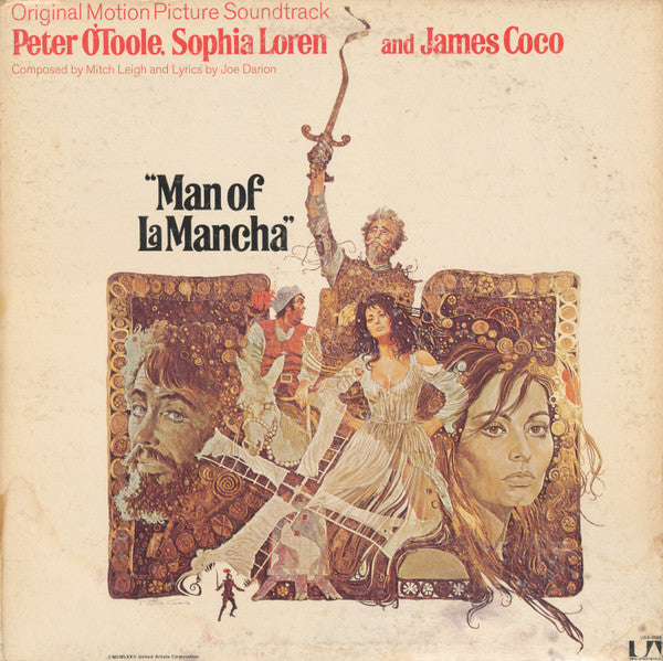 Mitch Leigh, Joe Darion, Peter O'Toole, Sophia Loren, James Coco – Man Of La Mancha (Original Motion Picture Soundtrack) – 1972 – Soundtrack / Musical (vinyl lp)