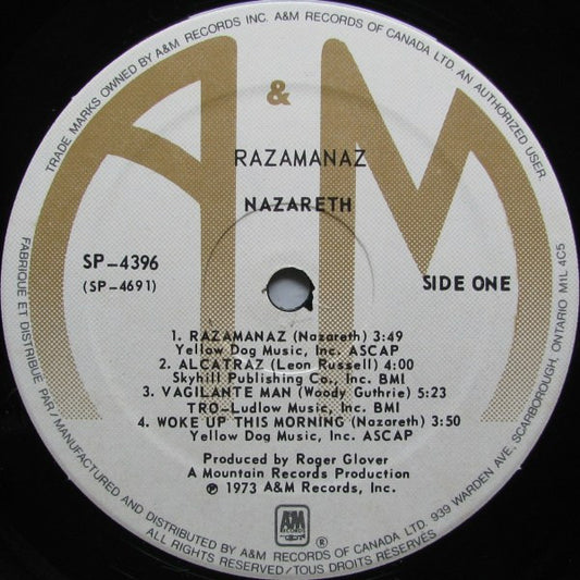 Nazareth – Razamanaz - 1973-Hard Rock ( clearance Vinyl ) definite marks