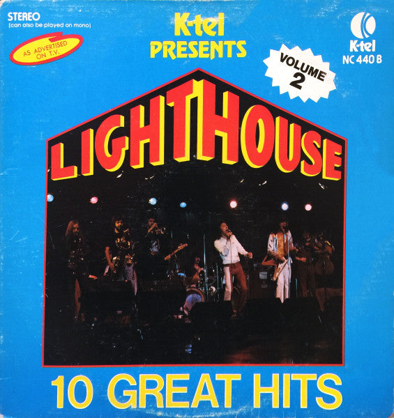 Lighthouse – K-tel Presents: Lighthouse-10 Great Hits, Volume 2 – 1975 – Classic Rock / Jazz-Rock (vinyl lp)