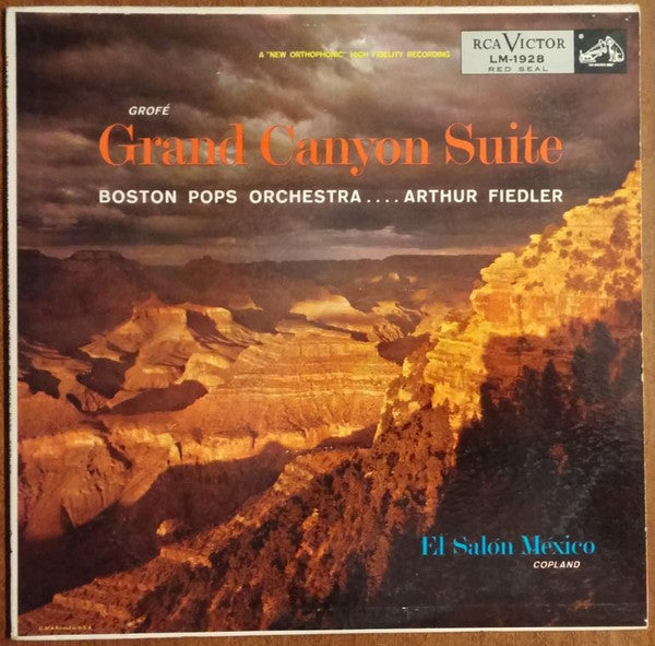 Ferde Grofé, Aaron Copland, Boston Pops Orchestra, Arthur Fiedler – Grand Canyon Suite / El Salon Mexico – 1955 – Classical (vinyl lp)