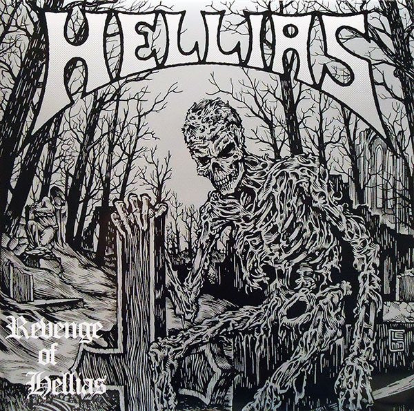 Hellias – Revenge Of Hellias – 2008 – Thrash (vinyl lp) Mint with pro-printed color poster, pro-printed zine style booklet, patch and sticker
