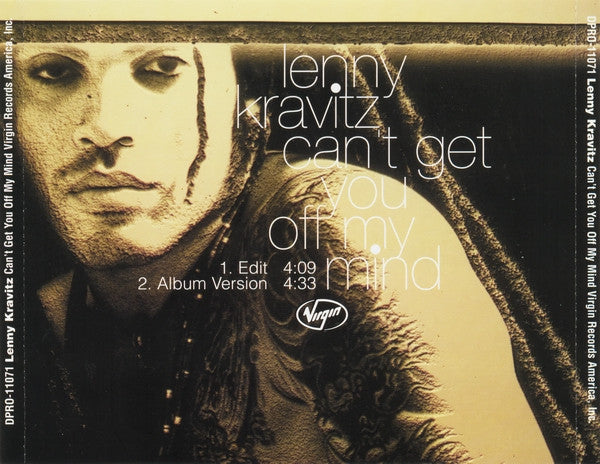 Lenny Kravitz – Can't Get You Off My Mind - 1995- Soft Rock, Pop Rock (Rock) (Music CD)