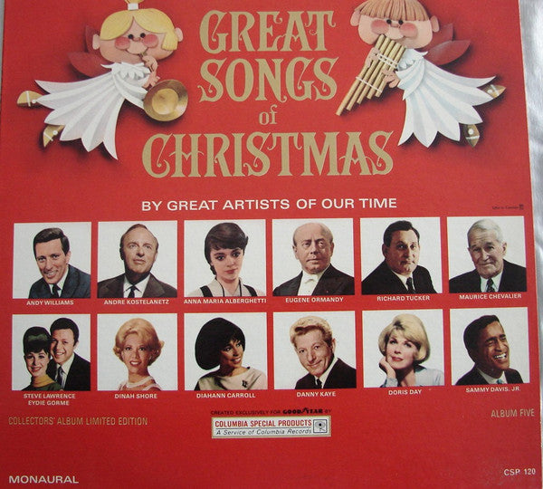Various – The Great Songs Of Christmas, Album Five – 1965 – Easy Listening / Vocal / Instrumental / Big Band / Holiday (vinyl lp)