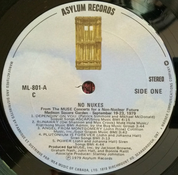 No Nukes - From The Muse Concerts For A Non-Nuclear Future - Madison Square Garden - September 19-23, 1979 - 3 lps - Pop Rock, Funk, Folk Rock (vinyl)