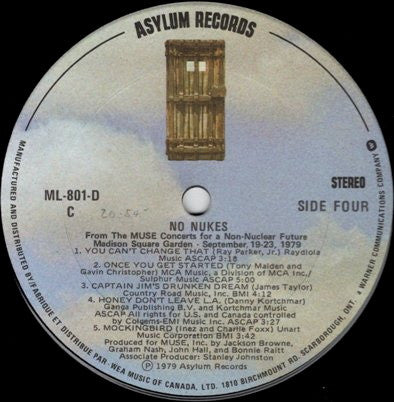 No Nukes - From The Muse Concerts For A Non-Nuclear Future - Madison Square Garden - September 19-23, 1979 - 3 lps - Pop Rock, Funk, Folk Rock (vinyl)