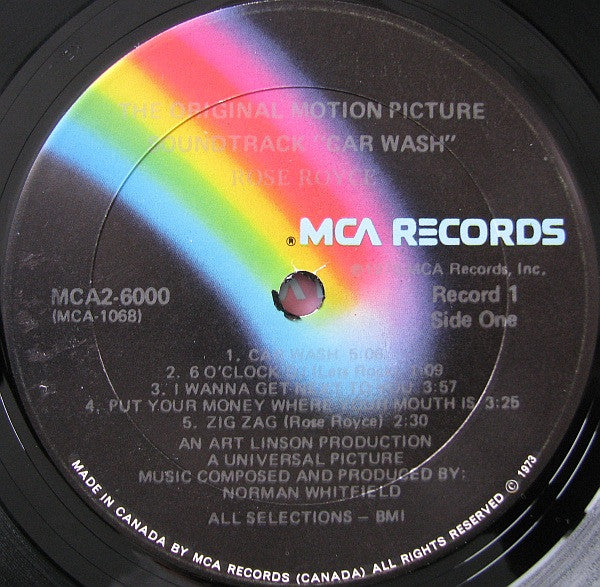 Rose Royce – Car Wash (Original Motion Picture Soundtrack) – 1976 – Funk / Soul / Soundtrack (2 lp set)