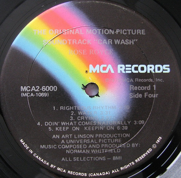 Rose Royce – Car Wash (Original Motion Picture Soundtrack) – 1976 – Funk / Soul / Soundtrack (2 lp set)