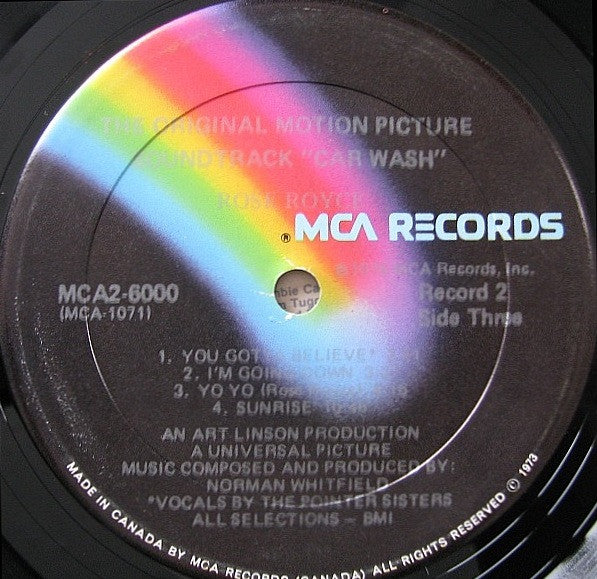 Rose Royce – Car Wash (Original Motion Picture Soundtrack) – 1976 – Funk / Soul / Soundtrack (2 lp set)