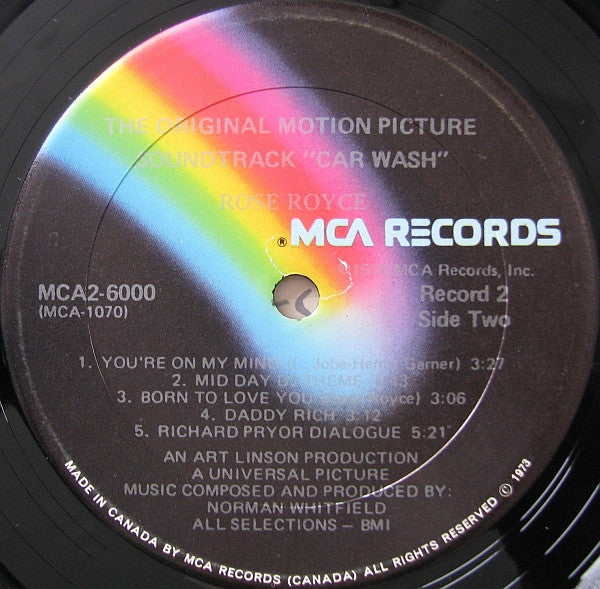 Rose Royce – Car Wash (Original Motion Picture Soundtrack) – 1976 – Funk / Soul / Soundtrack (2 lp set)