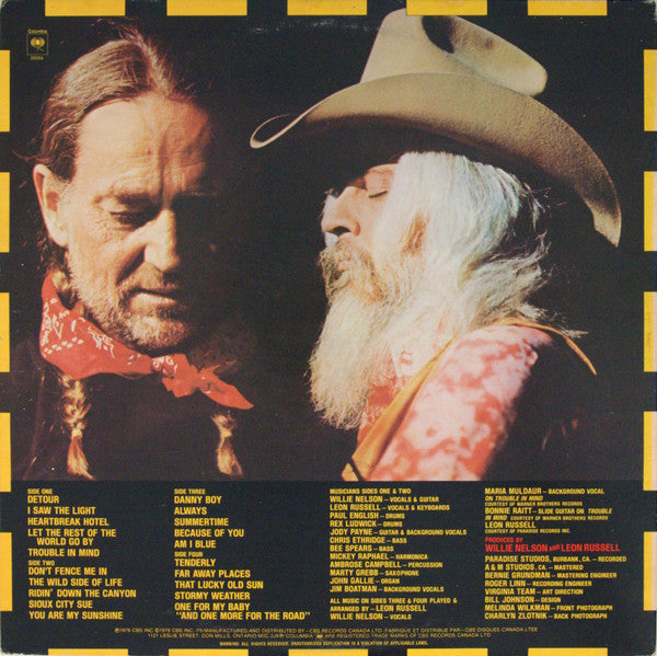 Willie Nelson Leon Russell ポスター ハワイ　レア Willie Nelson, Leon Russell – One For The Road – 1979 – Country
