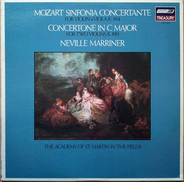 Wolfgang Amadeus Mozart, Sir Neville Marriner, The Academy Of St. Martin-in-the-Fields – Sinfonia Concertante For Violin & Viola, K. 364 · Concertone In C Major For Two Violins, K. 190 – 1982 – Classical (vinyl lp)