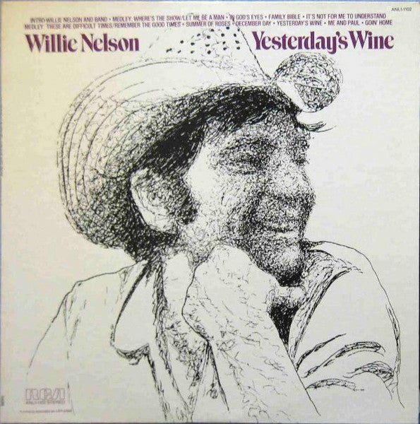 Willie Nelson – Yesterday's Wine – 1975 – Country (vinyl lp)