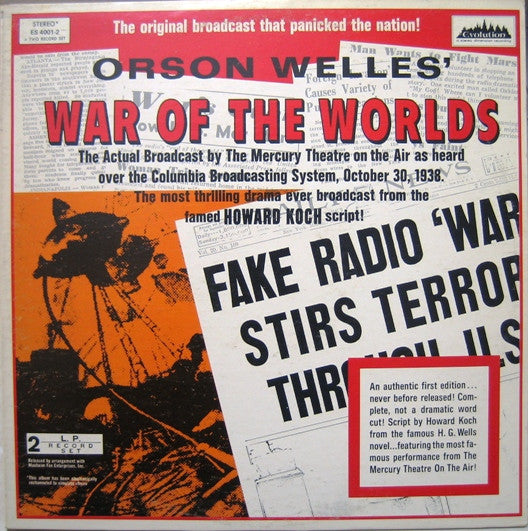 Orson Welles – War Of The Worlds – 1970 – Radioplay / Comedy / Spoken Word (vinyl lp)
