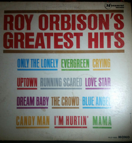 Roy Orbison – Roy Orbison's Greatest Hits – 1962 – Pop Rock / Ballad / Vocal (vinyl lp)