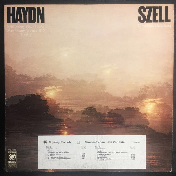 Joseph Haydn, The Cleveland Orchestra, George Szell – Symphony No. 88 In G / Symphony No. 104 In D "London" – 1978 – Classical / Symphony / Orchestra (vinyl lp)