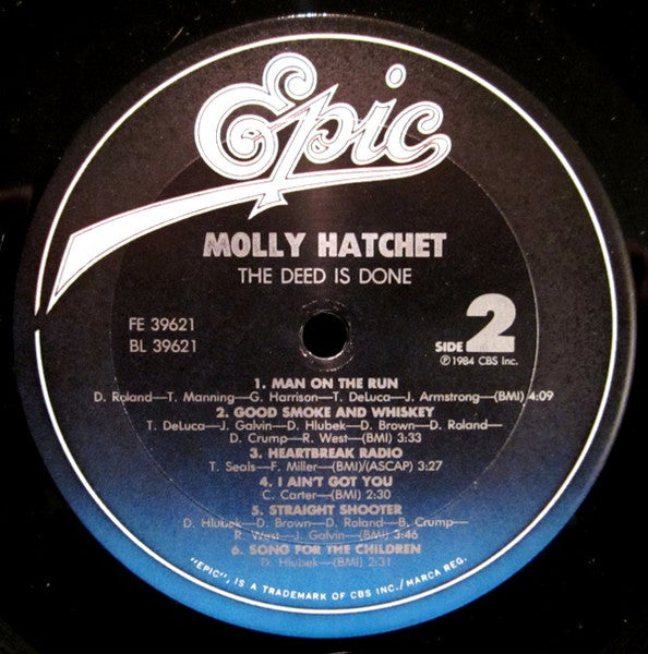 Molly Hatchet – The Deed Is Done – 1984 – Blues Rock / Rock & Roll / Hard Rock (vinyl lp)