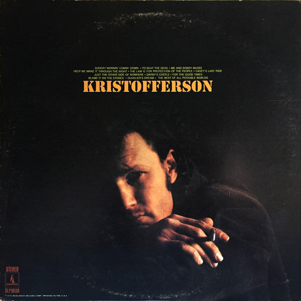 Kris Kristofferson – Kristofferson – 1970 – Country (vinyl lp)