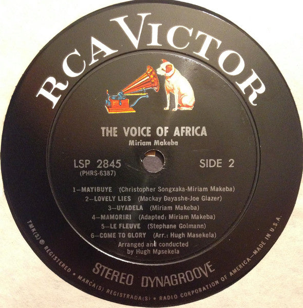 Miriam Makeba  The Voice Of Africa 1964 -	Funk / Soul, Folk, World, & Country Style: African (vinyl)
