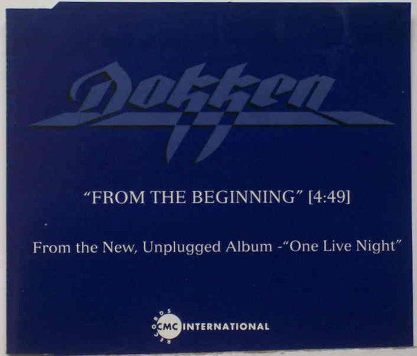 Dokken – From The Beginning - 1996- Acoustic (Rock) (Music CD) SEALED NEW
