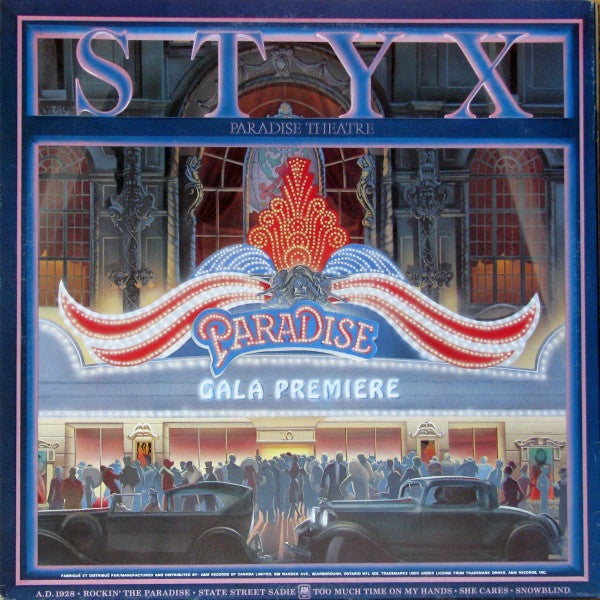 Styx – Paradise Theatre – 1981 – Pop Rock / Classic Rock (vinyl lp)