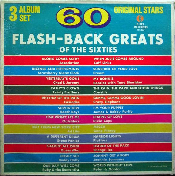 Various – 60 Flash-Back Greats Of The Sixties – Classic Rock (vinyl lp)