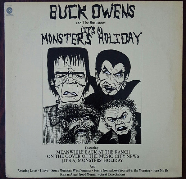 Buck Owens And His Buckaroos – (It's A) Monsters' Holiday – 1974 – Bakersfield Sound (vinyl lp)