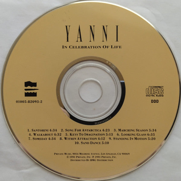 Yanni (2) - In Celebration Of Life cover