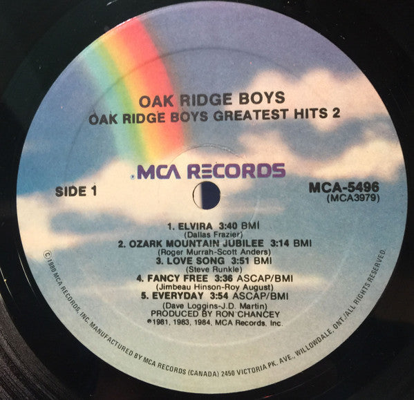 Oak Ridge Boys Oak Ridge Boys Greatest Hits 2 - 1984-Folk, World, & Country Style: Country (Vinyl) Mint