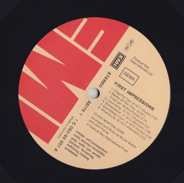 Olivia Newton-John – First Impressions -1974- Country Rock, Pop Rock German Import Vinyl
