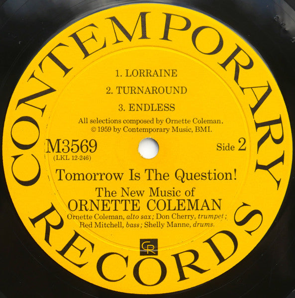 Ornette Coleman Tomorrow Is The Question! 1959 Jazz Style: Free Jazz ( Rare Vinyl )