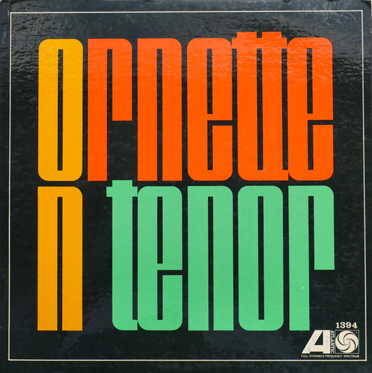 Ornette Coleman – Ornette On Tenor -1962- Jazz Style: Free Jazz (Rare Vinyl) Near Mint