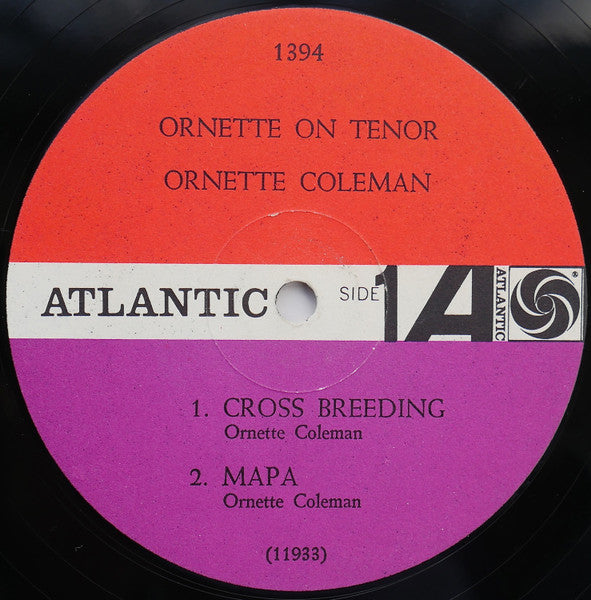 Ornette Coleman – Ornette On Tenor -1962- Jazz Style: Free Jazz (Rare Vinyl) Near Mint