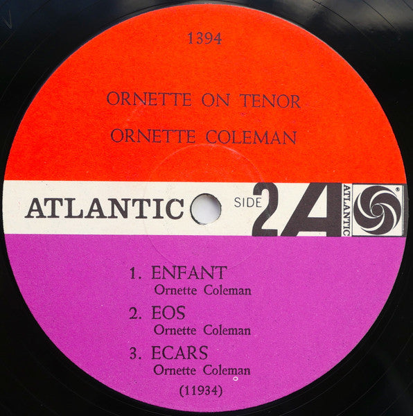 Ornette Coleman – Ornette On Tenor -1962- Jazz Style: Free Jazz (Rare Vinyl) Near Mint