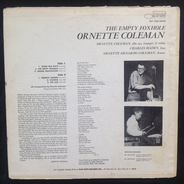 Ornette Coleman – The Empty Foxhole 1966 Free Jazz (Vinyl)