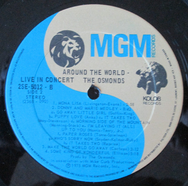 Osmonds ‎– Around The World - Live In Concert 2 lps (vinyl)