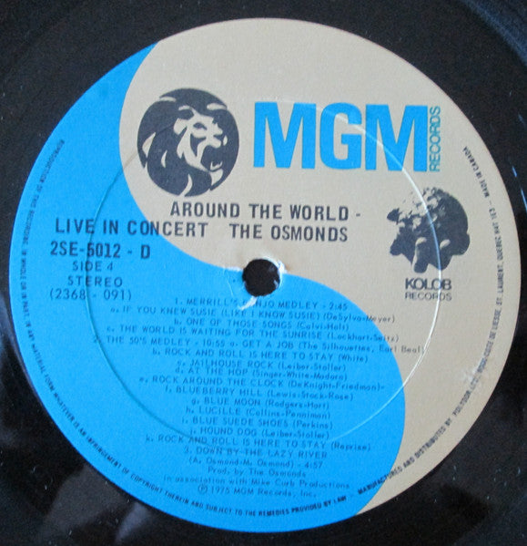 Osmonds ‎– Around The World - Live In Concert 2 lps (vinyl)